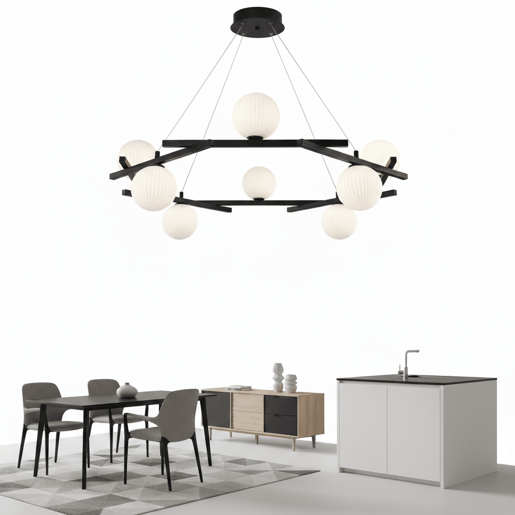 Polygon Prism Iron Chandelier