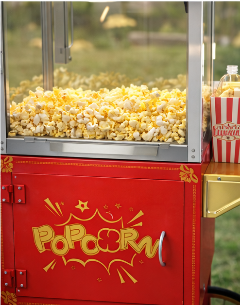 8oz Red Canadian Commercial Popcorn Machine with Stand 8oz