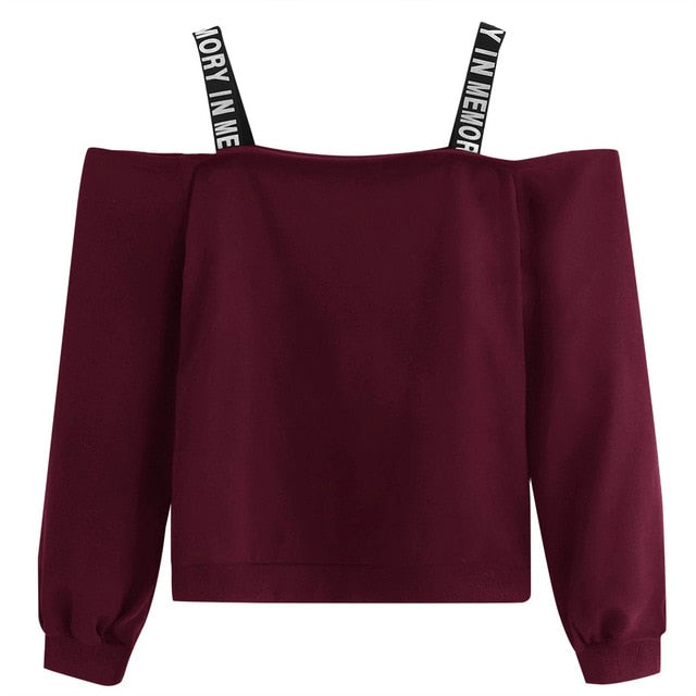 Letter Strapped Sweater