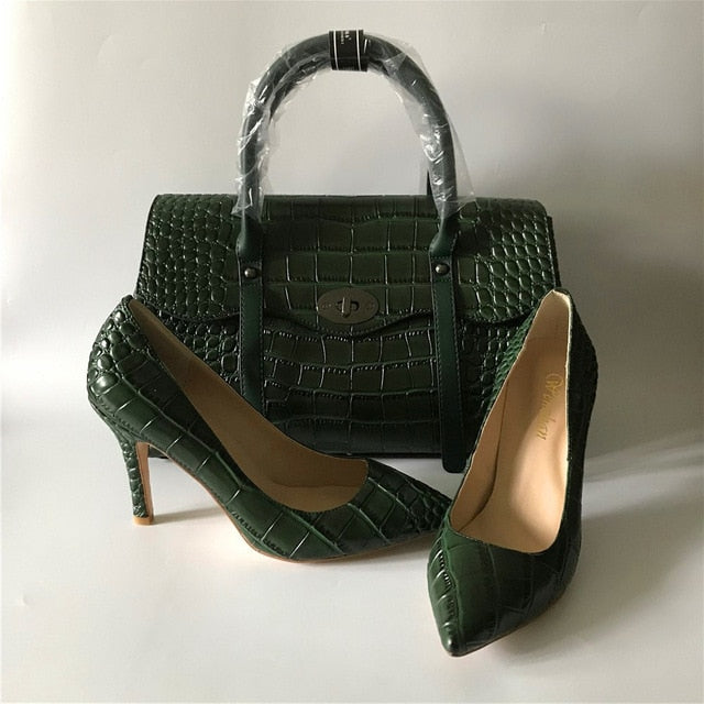 Designer Heel & Bag Set