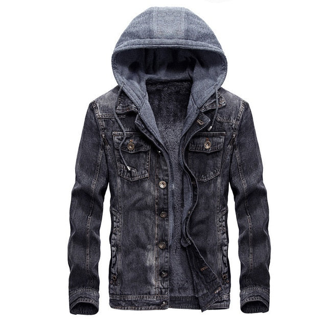 Denim Fleece Hoodie