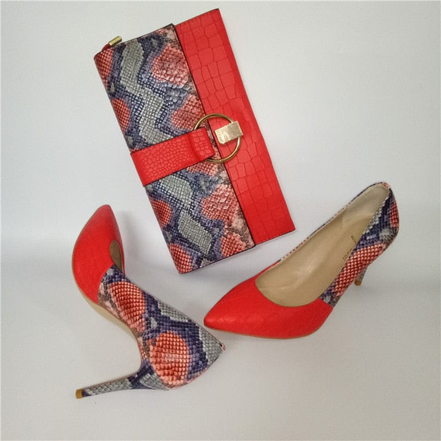 Designer Clutch & Heels