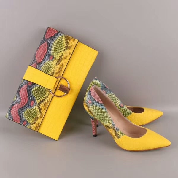 Designer Clutch & Heels