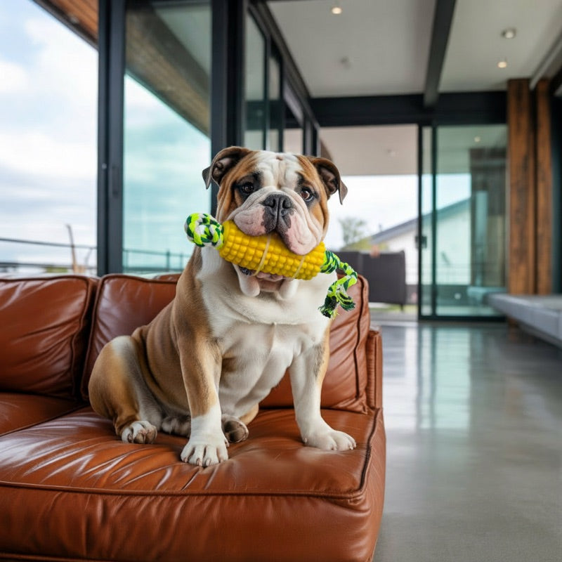 Indestructible Chew Toy for Aggressive Chewers Dog – Corn-Shaped