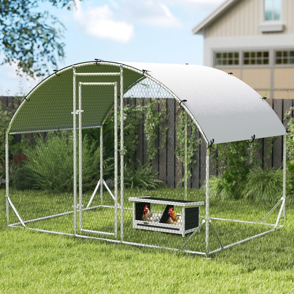 Nesting Boxes for Chickens, Chicken Coop Accessories with Asphalt Roof for Indoor Outdoor Use, Up to 2 Hens
