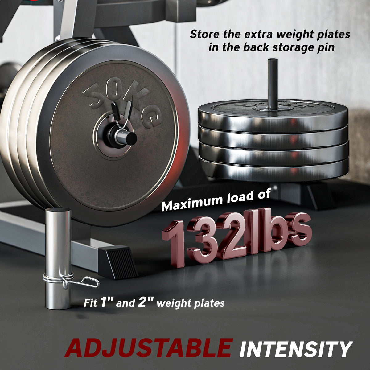 Leg Extension Machine Adjustable Leg Extension and Curl Machine with Plate Loaded for Leg Extension