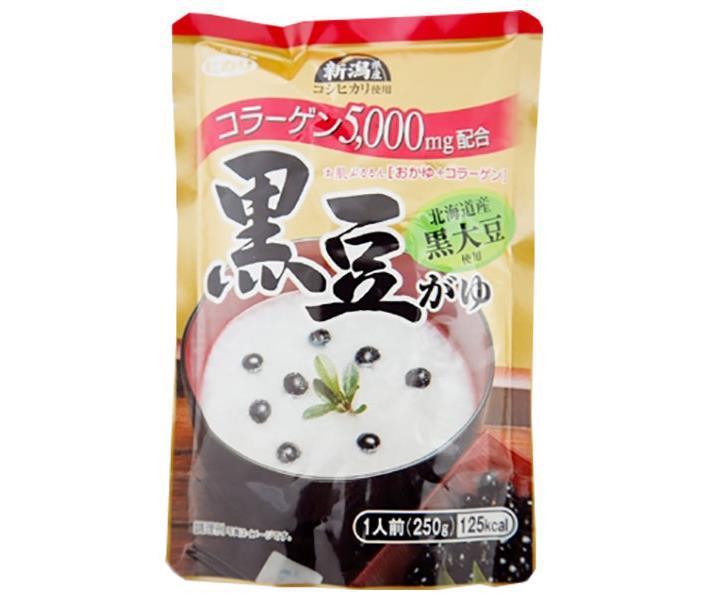 ヒカリ食品 黒豆がゆ コラーゲン入り 250gパウチ×24個入【日本出荷】