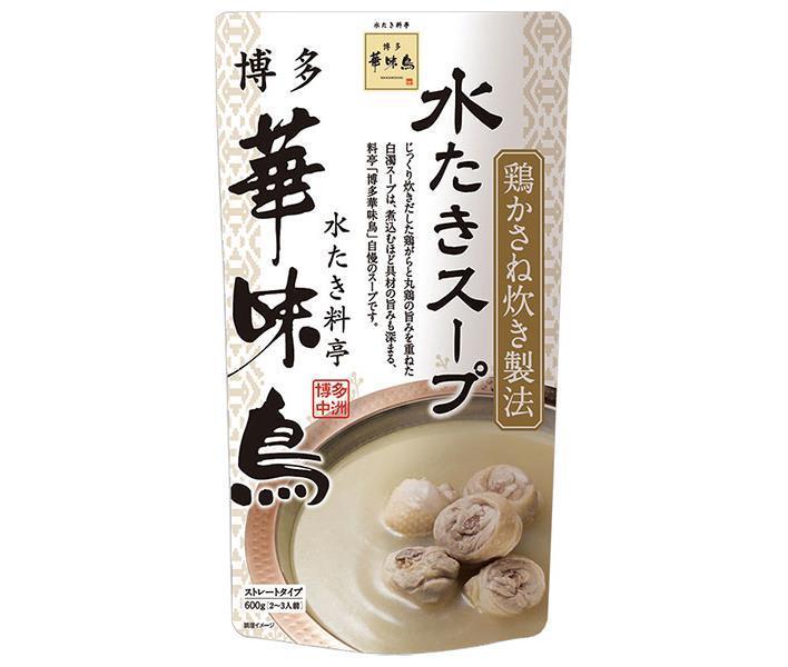 トリゼンフーズ 博多華味鳥 水たきスープ 600g×12袋入【日本出荷】