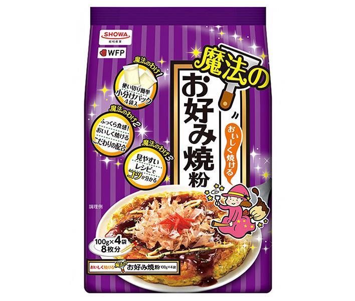 昭和産業 (SHOWA) おいしく焼ける魔法のお好み焼粉 400g(100g×4袋)×6袋入【日本出荷】