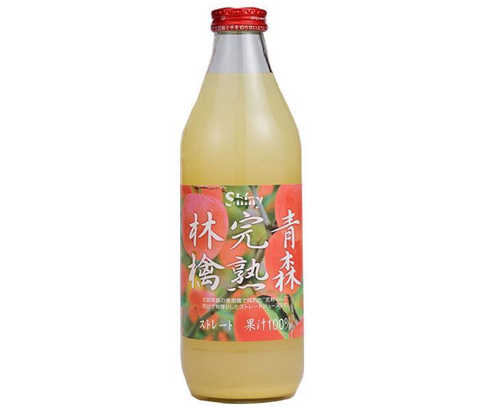 青森県りんごジュース シャイニー 青森完熟林檎 1L瓶×6本入【日本出荷】