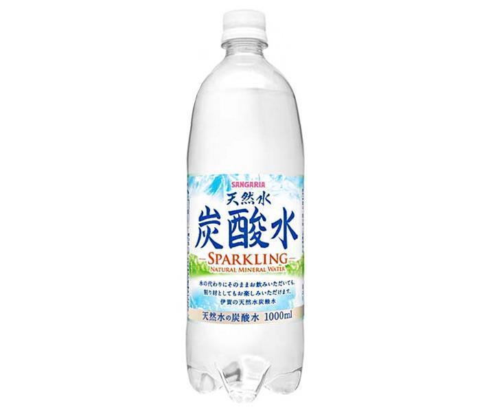 サンガリア 伊賀の天然水 炭酸水 1Lペットボトル×12本入【日本出荷】