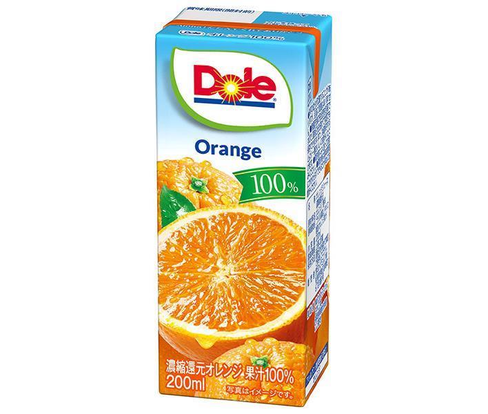 雪印メグミルク Dole(ドール) オレンジ100% 200ml紙パック×18本入【日本出荷】