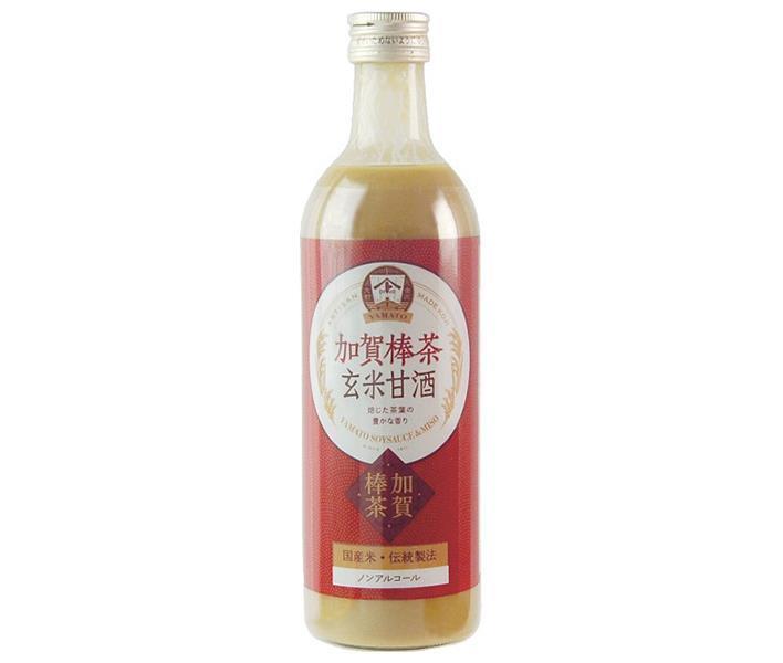 ヤマト醤油味噌 加賀棒茶 玄米甘酒 490ml瓶×12本入【日本出荷】