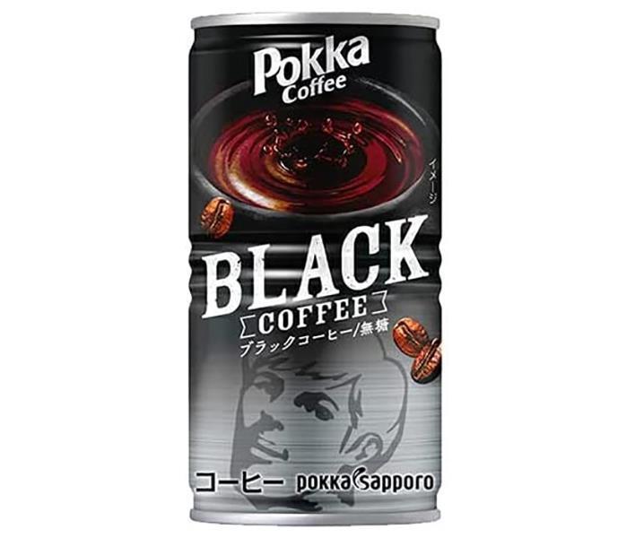 ポッカサッポロ ポッカコーヒー ブラック 185g缶×30本入【日本出荷】