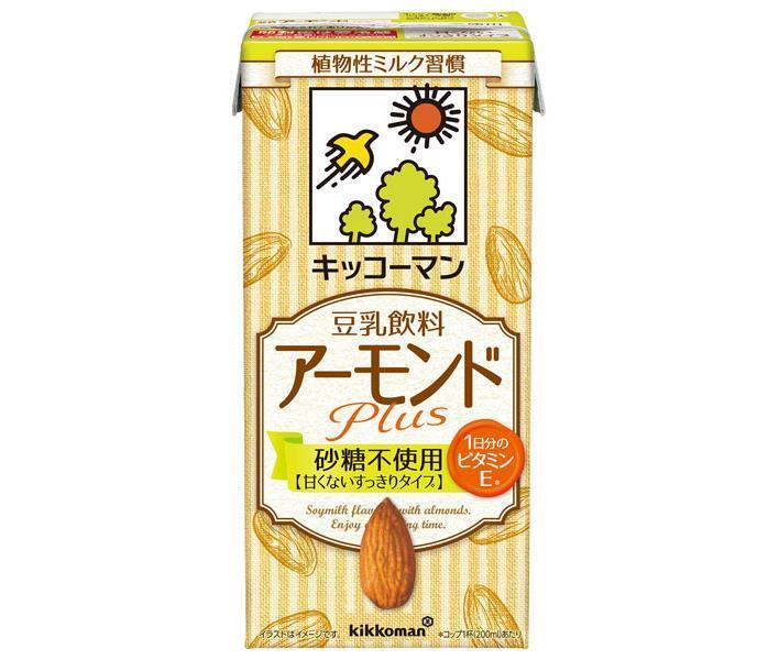 キッコーマン 豆乳飲料 アーモンドPlus 砂糖不使用 1000ml紙パック×6本入【日本出荷】