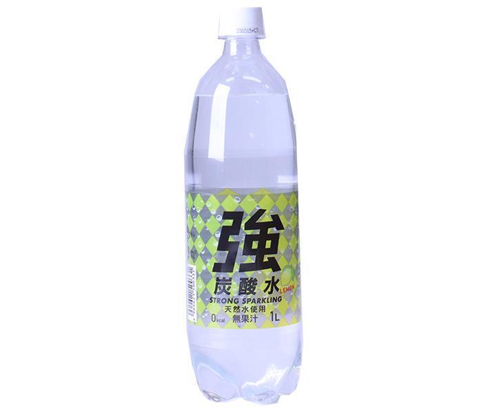 友桝飲料 強炭酸水 レモン(K) 1000mlペットボトル×15本入【日本出荷】