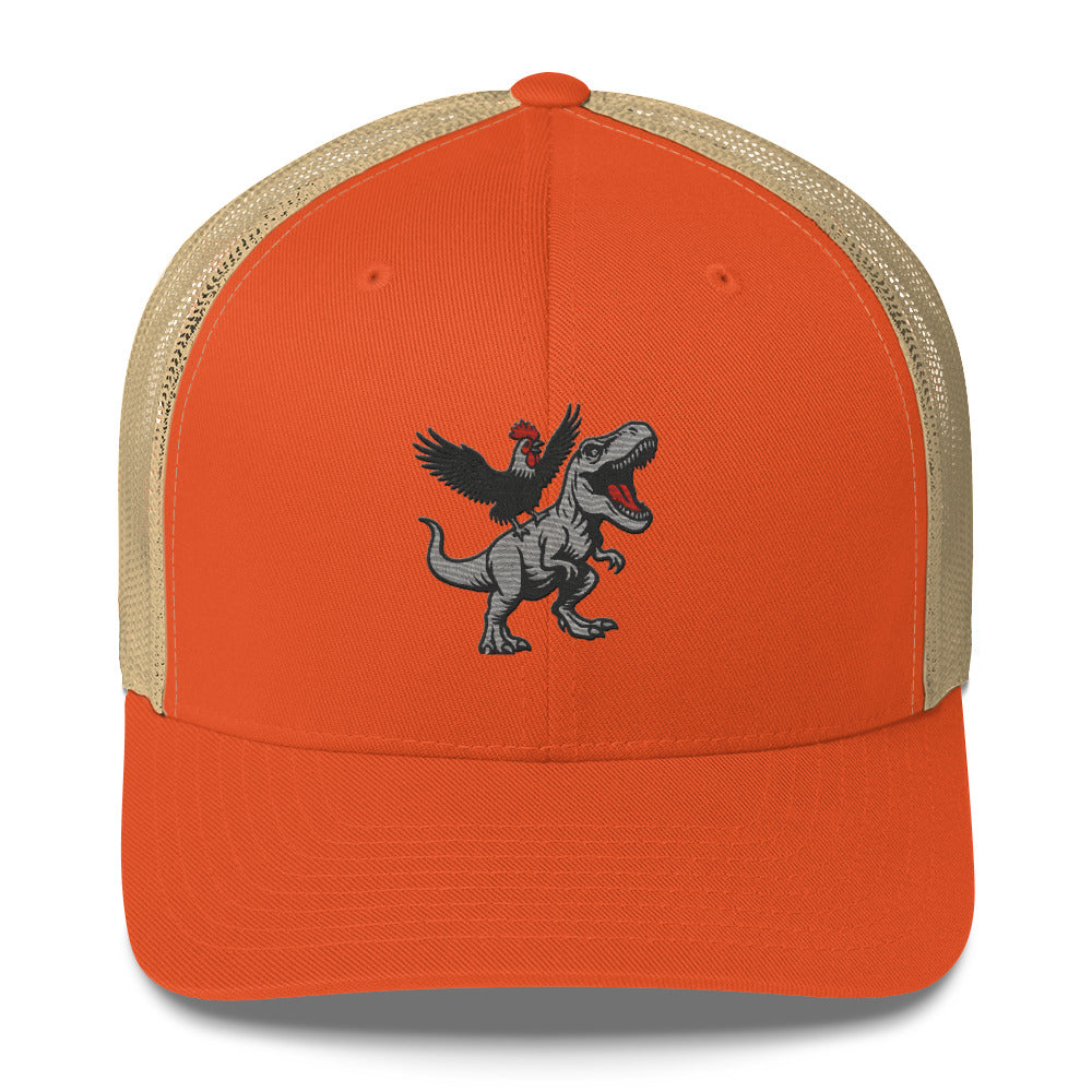 Tyrannosaurus Pecks Chickasouras Trucker Hat