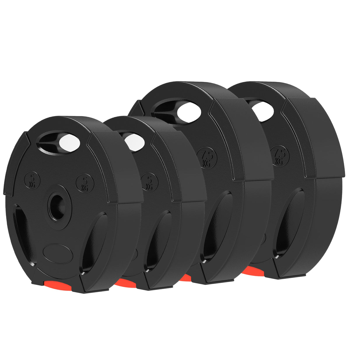 1-Inch Weight Plates, Barbell Weights Set for Weightlifting and Strength Training, 2 x 11lbs + 2 x 5.5lbs