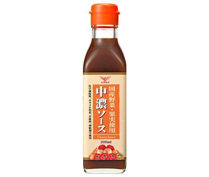 ハグルマ JAS特級 国産野菜 果実使用 中濃ソース 200ml瓶×12本入【日本出荷】