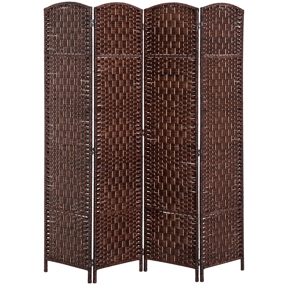 6ft Folding Room Divider, 3 Panel Wall Partition with Wooden Frame for Bedroom, Home Office, Natural