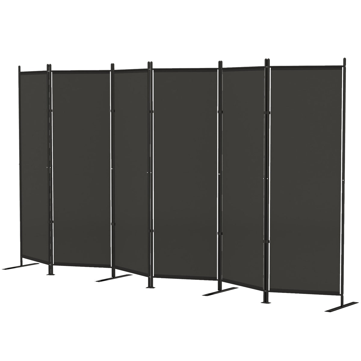 6' 3 Panel Room Divider, Double Hinged Folding Wall Divider, Indoor Privacy Screen for Home Office, Black