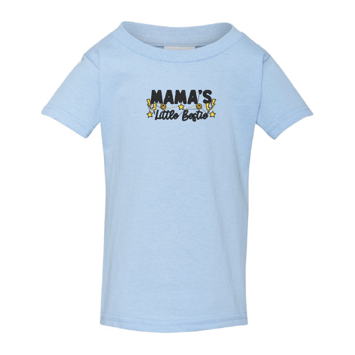 T-shirt "Mama's Little Bestie" pour tout petits brodé