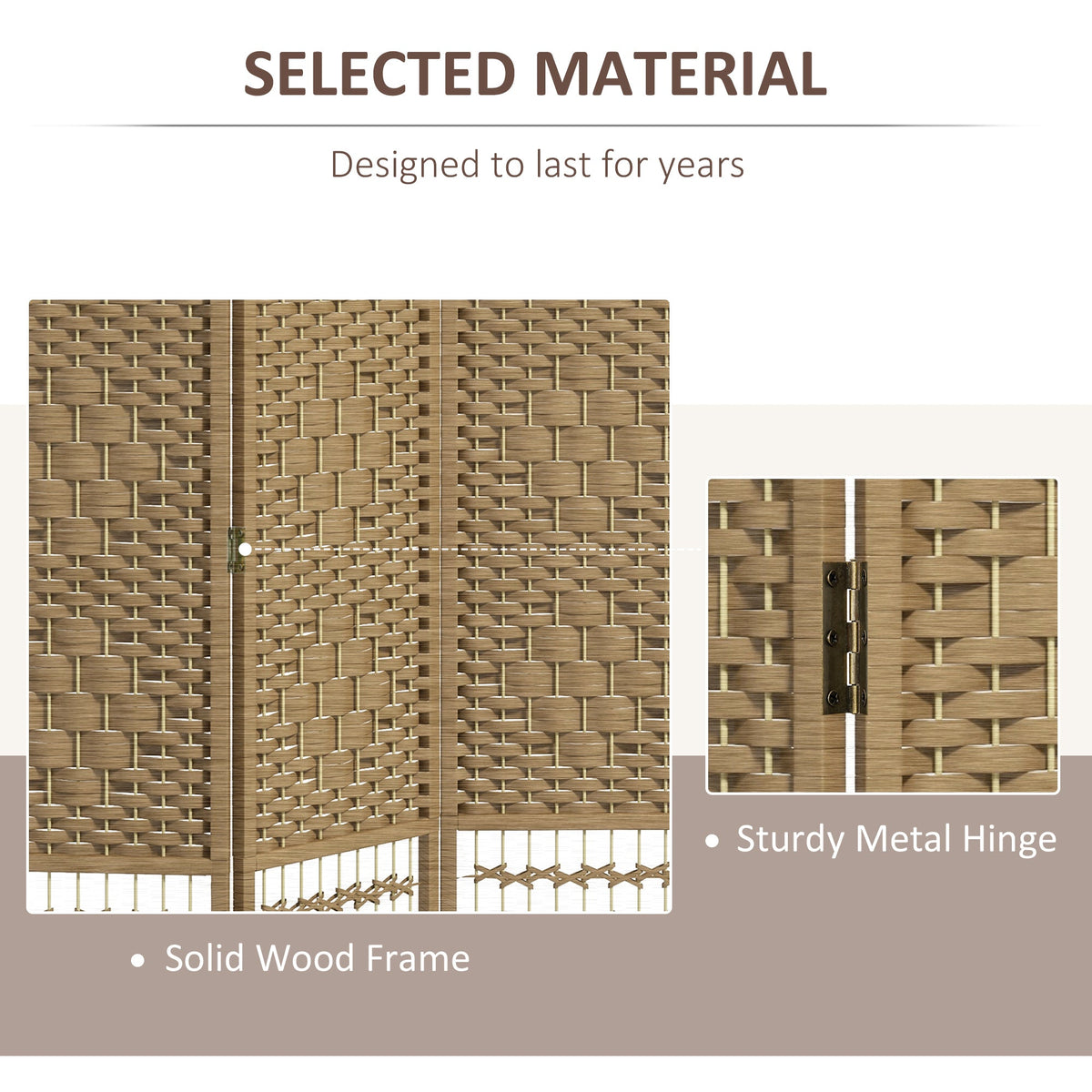 4 Panel Folding Room Divider, Portable Privacy Screen, Wave Fiber Room Partition for Home Office, Black
