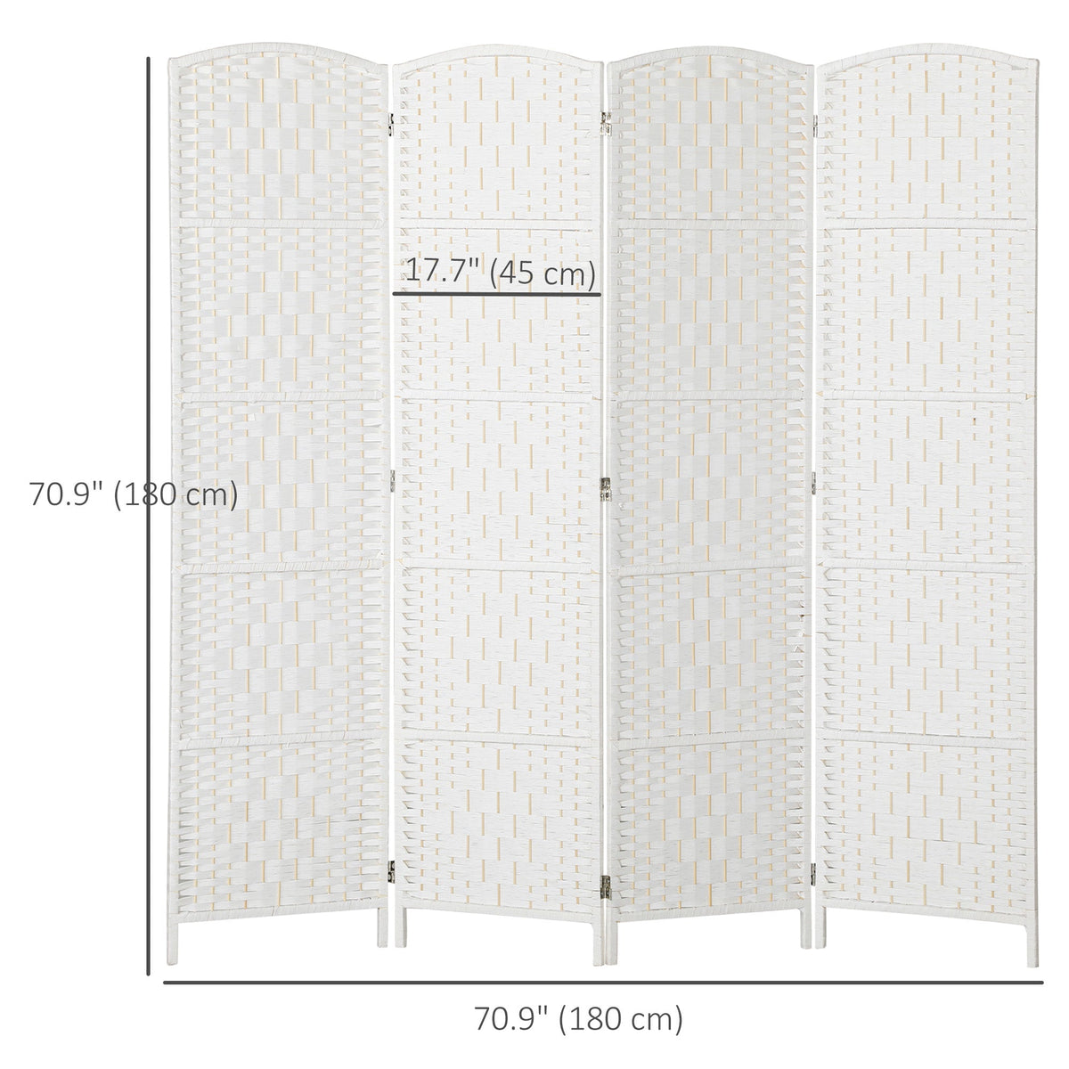 6ft Folding Room Divider, 3 Panel Wall Partition with Wooden Frame for Bedroom, Home Office, Natural