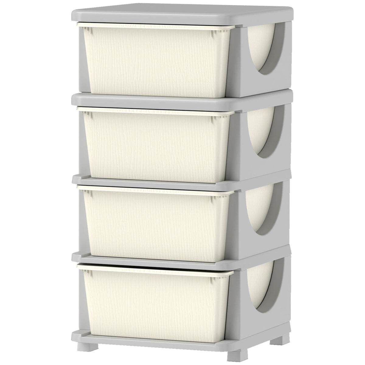 3 Tier Kids Toy Organizer and Storage Bins with 3 Plastic Drawers, Blue
