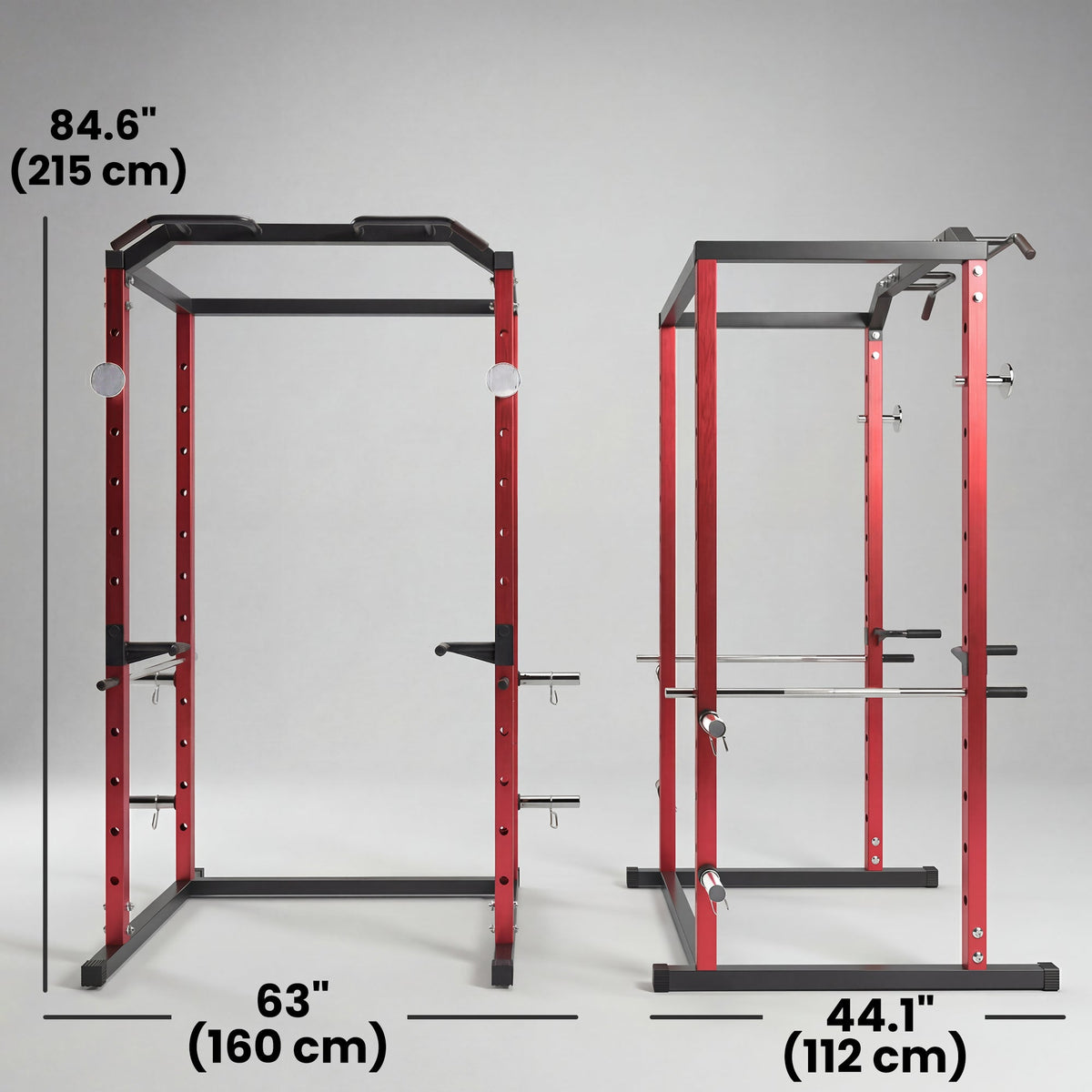 Power Cage, 1000 lbs Capacity Power Rack with Adjustable Height, Squat Rack for Home Gym Strength Training
