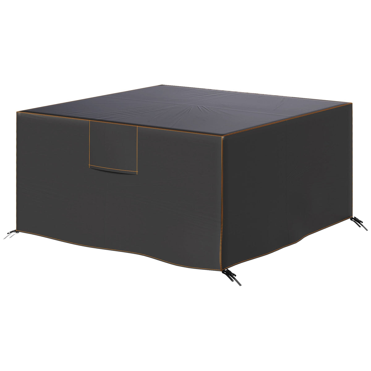 Patio Furniture Cover, Waterproof 420D Heavy Duty Outdoor Furniture Cover with Air Vents, 55.1" x 55.1" x 28.1", Black