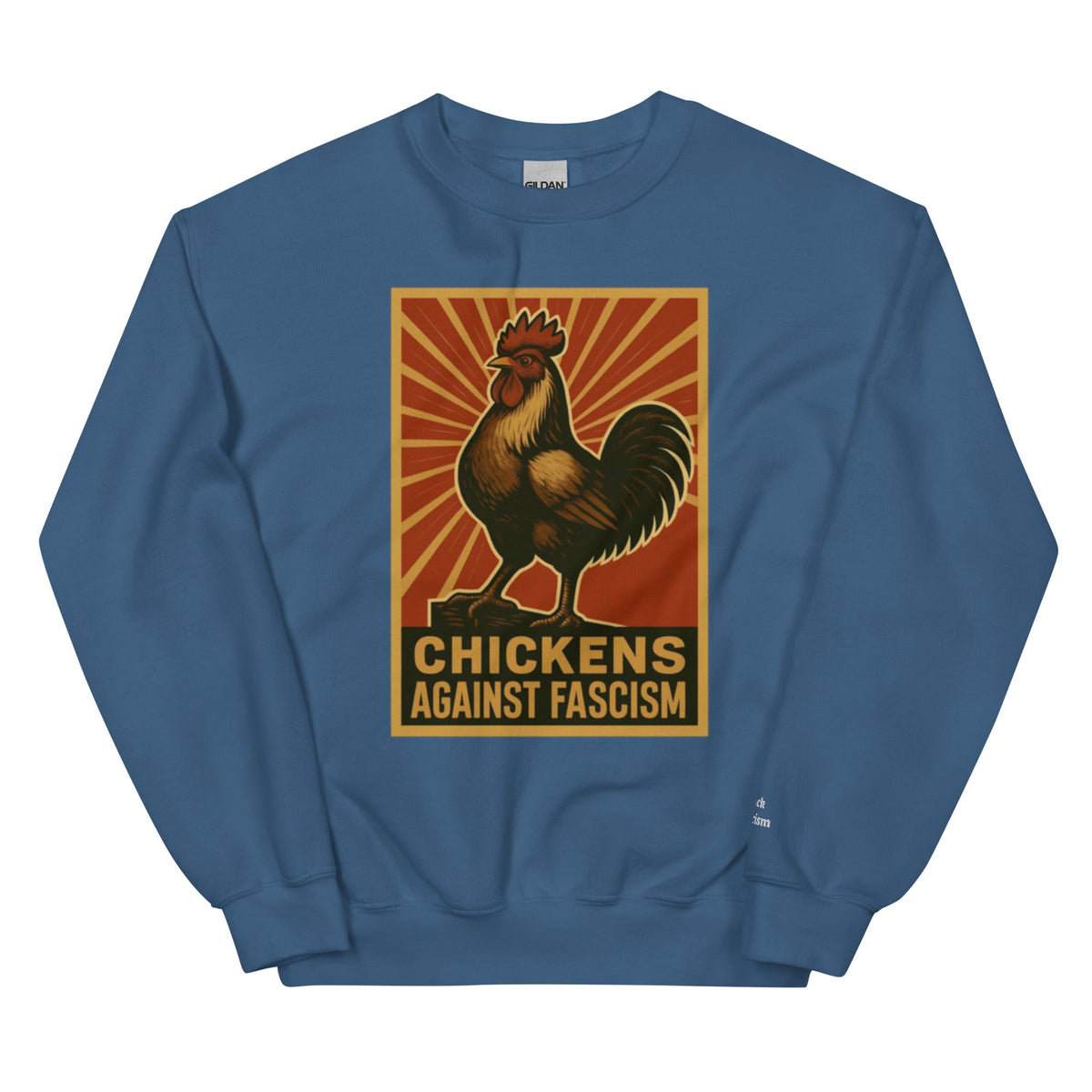 Retro Chickens Against Fascism Unisex Sweatshirt