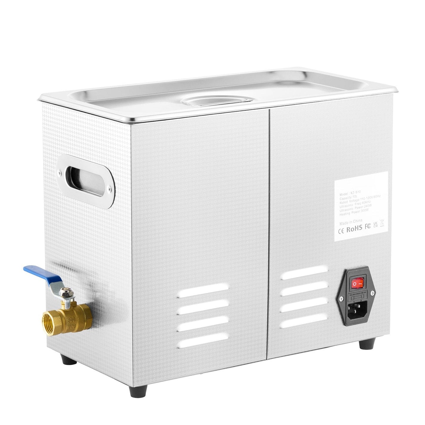 VEVOR Professional Ultrasonic Cleaner, 6 L Ultrasonic Jewelry Cleaner with Digital Timer & Heater, Stainless Steel Industrial Sonic Cleaner 40kHz for Glasses, Watches, Rings, Small Parts