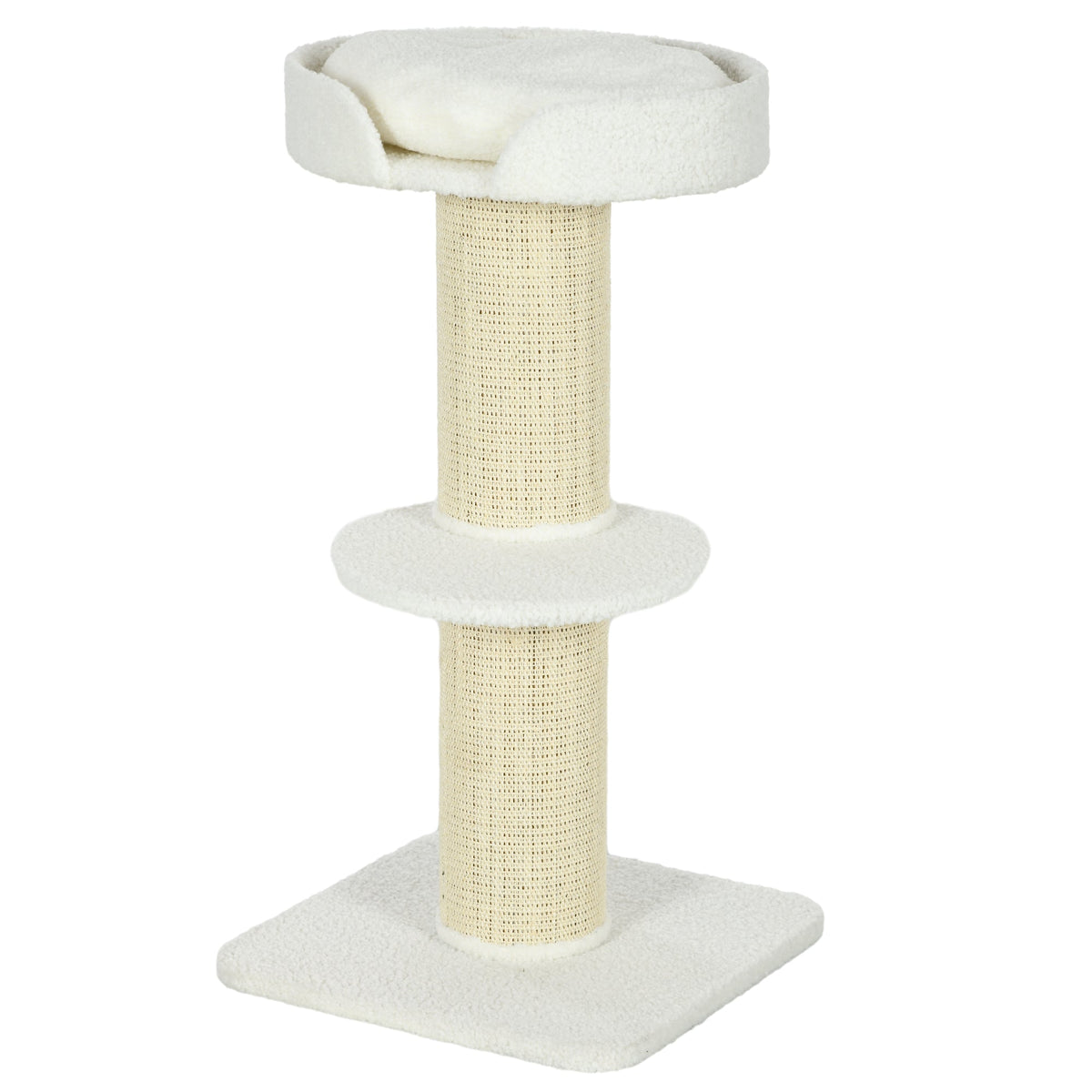 Cat Tree Kitty Tower with Sisal Mat Scratching Post, Cat Bed, Cushion, Perch, 18" x 18" x 36", Brown