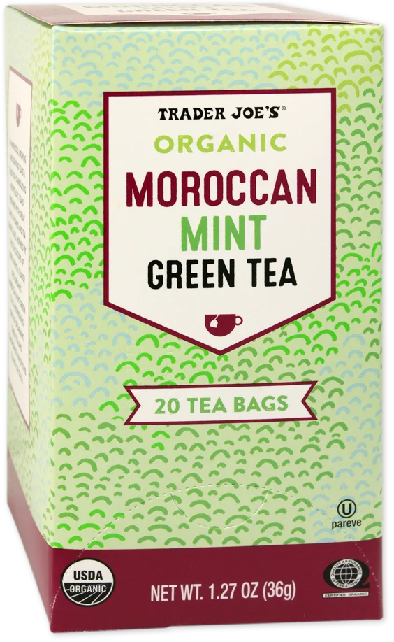 Trader Joe's Organic Moroccan Mint Green Tea, 36g