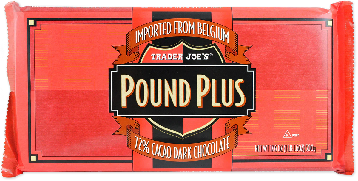 Trader Joe's Pound Plus 72% Cacao Dark Chocolate, 500g