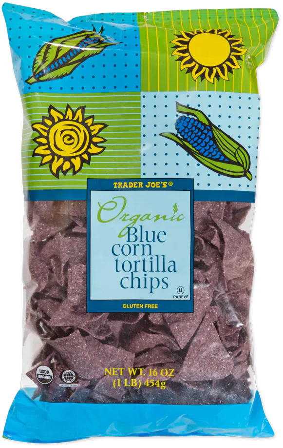 Trader Joe's Organic Blue Corn Tortilla Chips, 454g