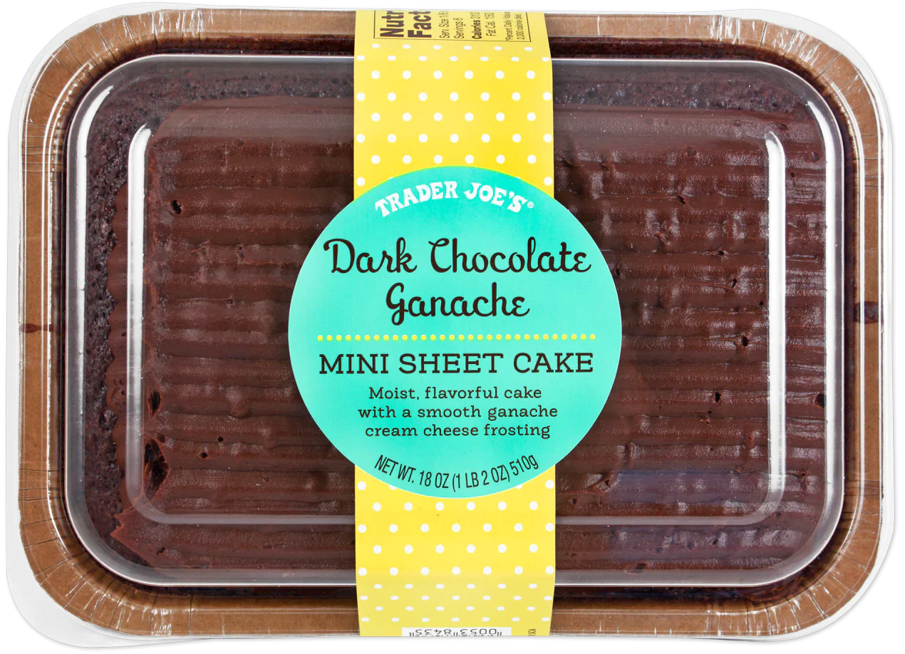 Trader Joe's Dark Chocolate Ganache Mini Sheet Cake, 510g