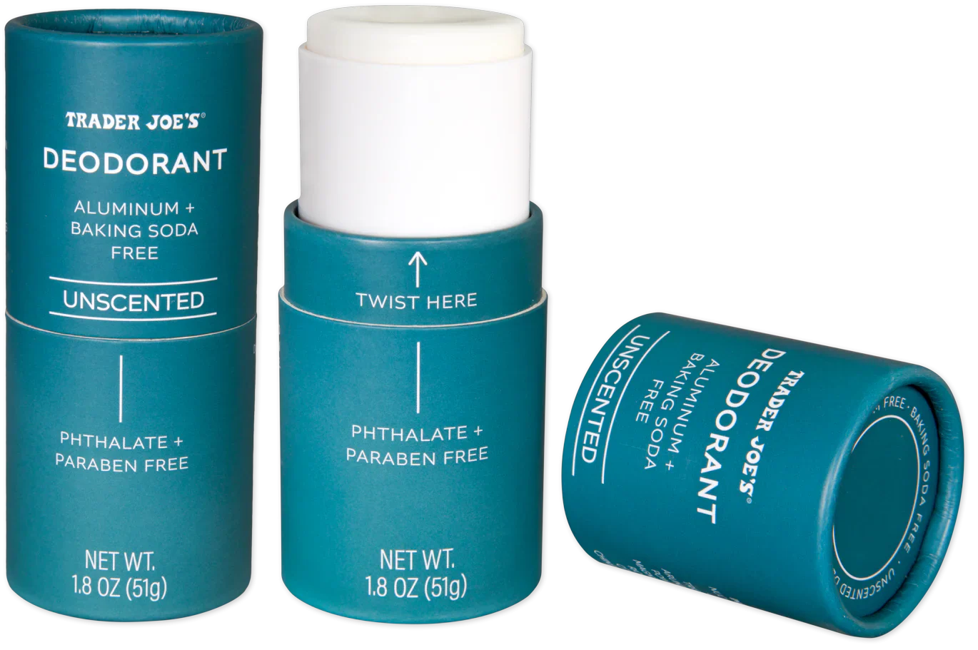 Trader Joe's Unscented Deodorant, 51g