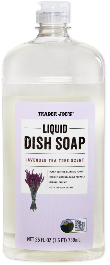 Trader Joe's Liquid Dish Soap, Lavender Tea Tree Scent, 739mL