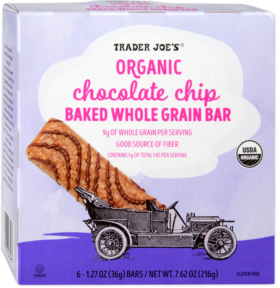 Trader Joe's Organic Chocolate Chip Baked Whole Grain Bars, 216g