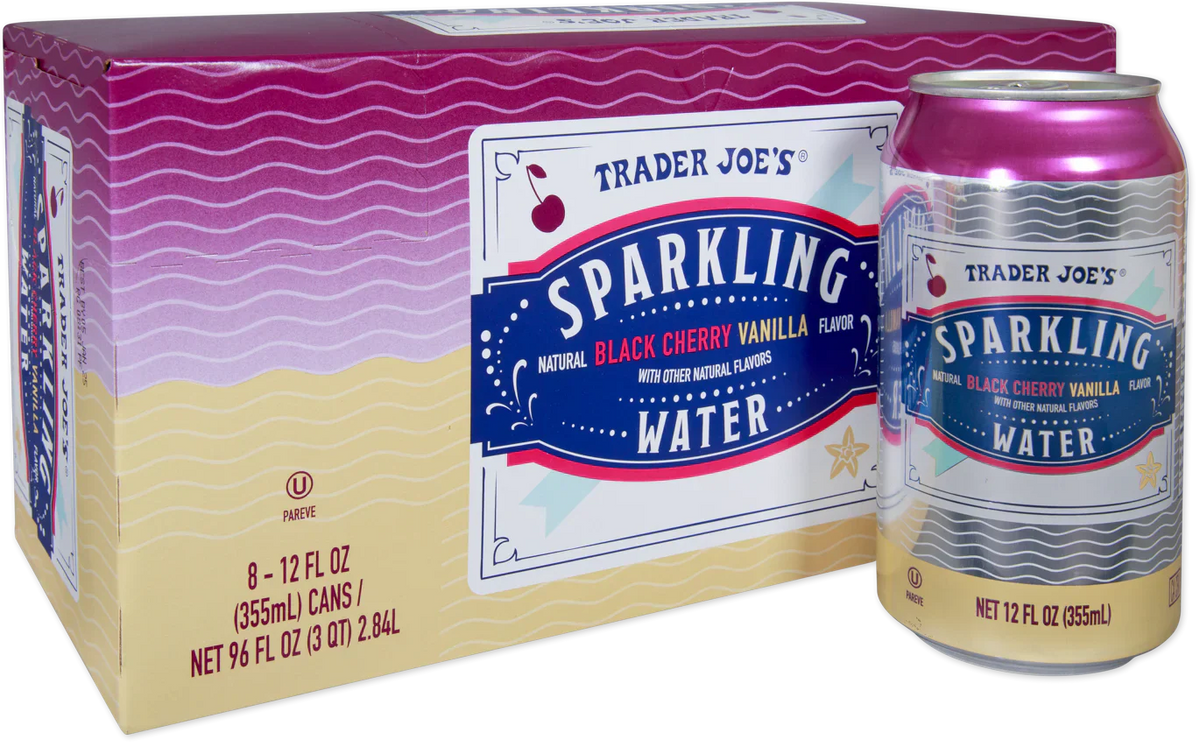 Trader Joe's Sparkling Water, Black Cherry Vanilla, 2.84L