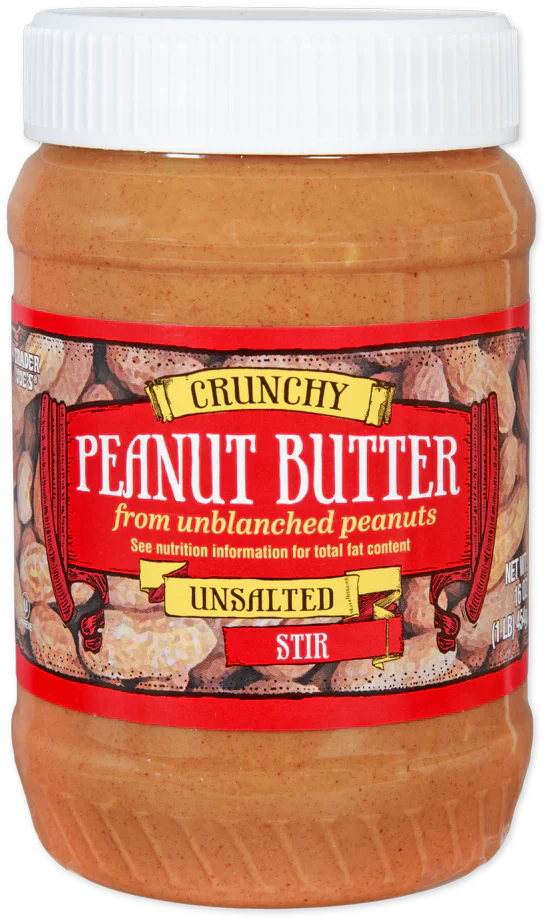 Trader Joe's Crunchy Peanut Butter, Unsalted, 454g