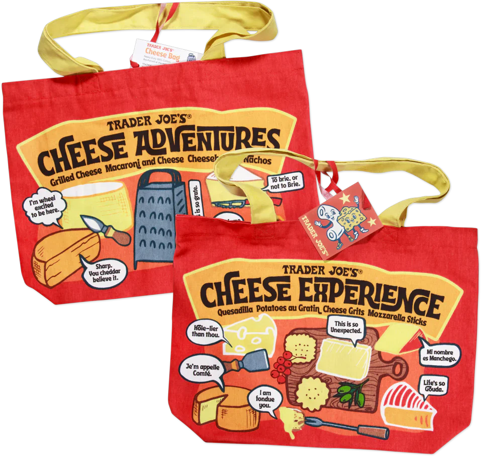 Trader Joe's Cheese Adventures Reusable Bag