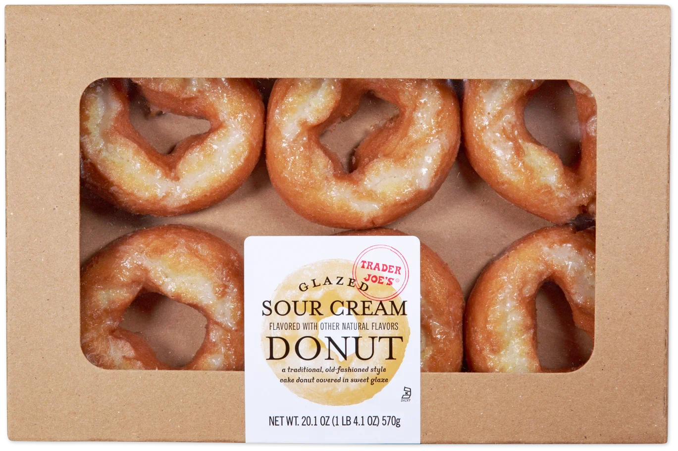 Trader Joe's Glazed Sour Cream Donuts, 570g