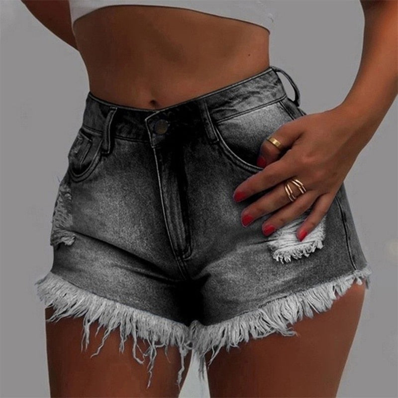 Faded Jean Shorts