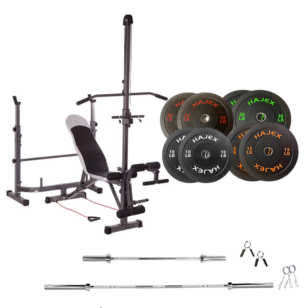 Adjustable Workout Bench with Weight Sets