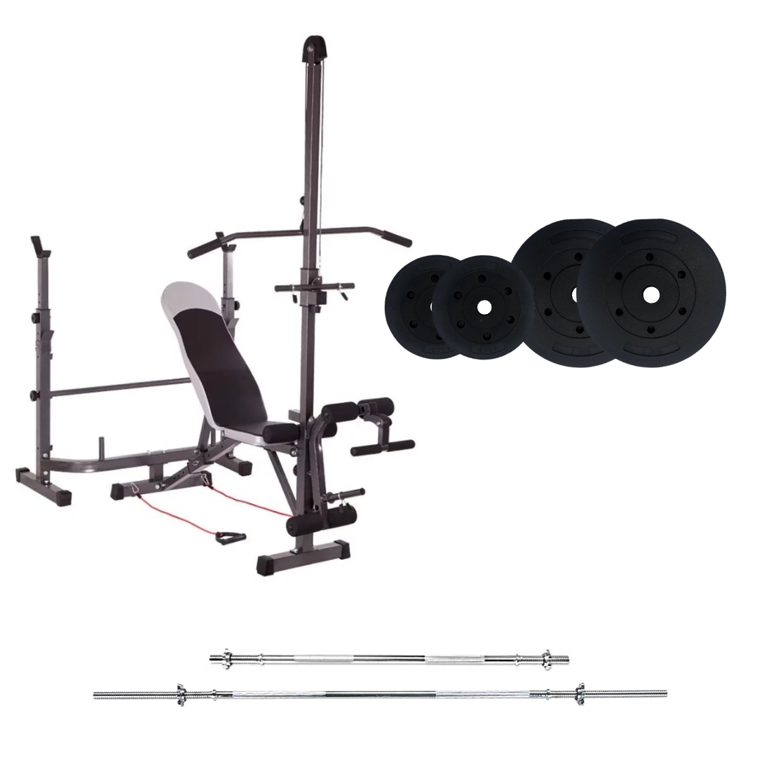 Adjustable Workout Bench with Weight Sets