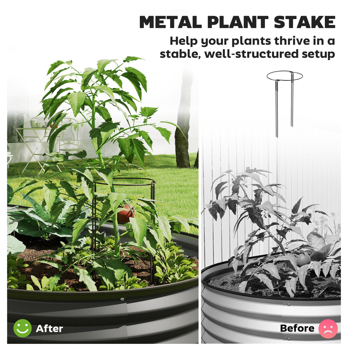 6 x 3 x 1ft Galvanized Raised Garden Bed Kit, Metal Planter Box with Safety Edging, Black