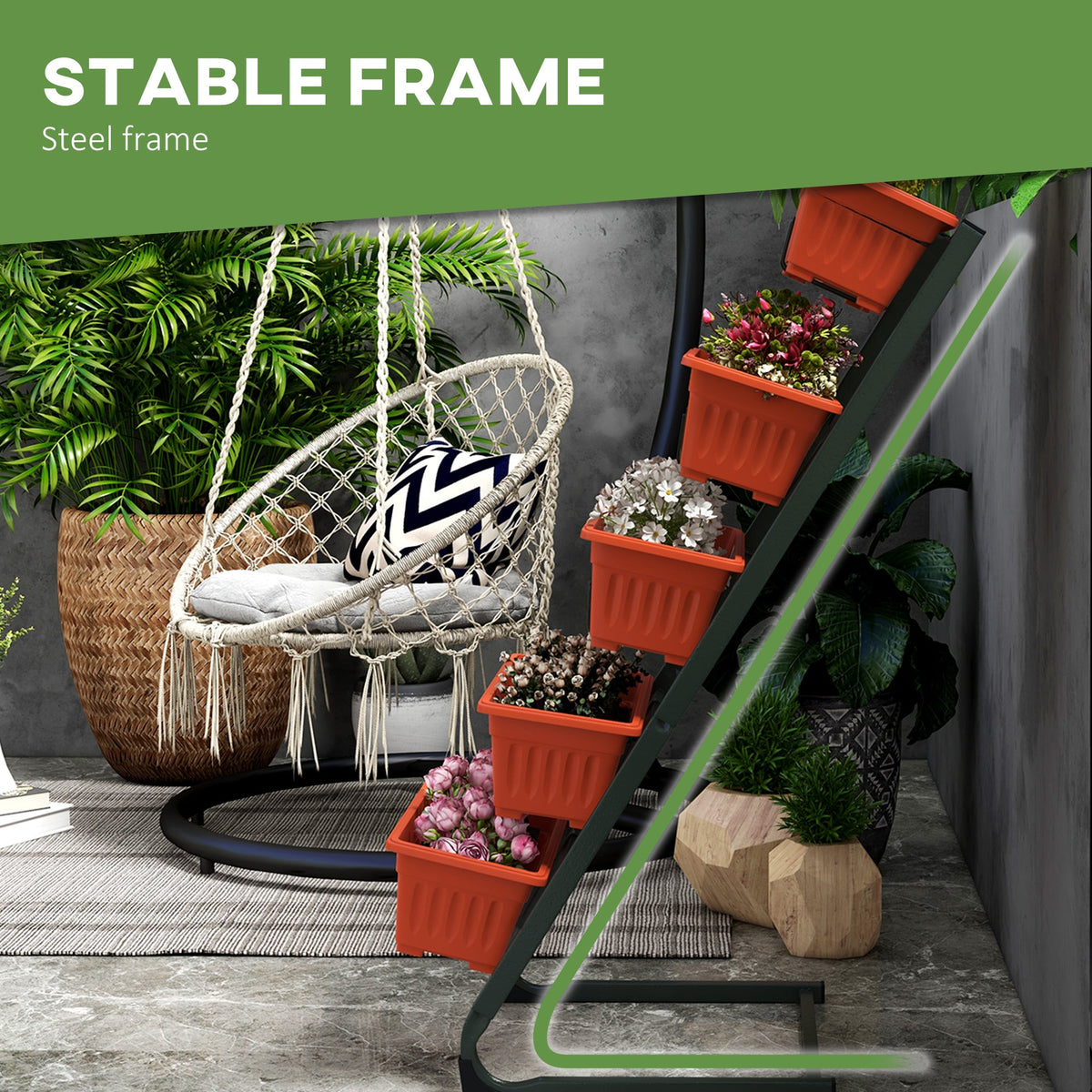 5-Tier Vertical Raised Garden Planter with 5 Boxes, Wheels, Outdoor Plant Stand for Vegetable Flowers, Brown